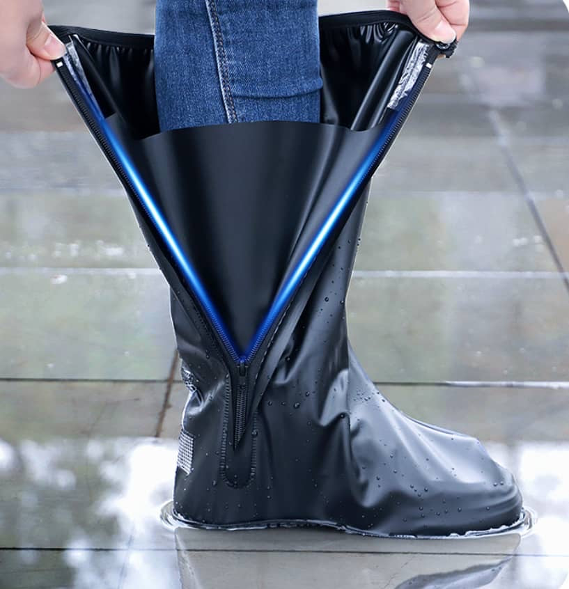 Knee-High Rain & Snow Shoe Covers – Waterproof with Side Zip