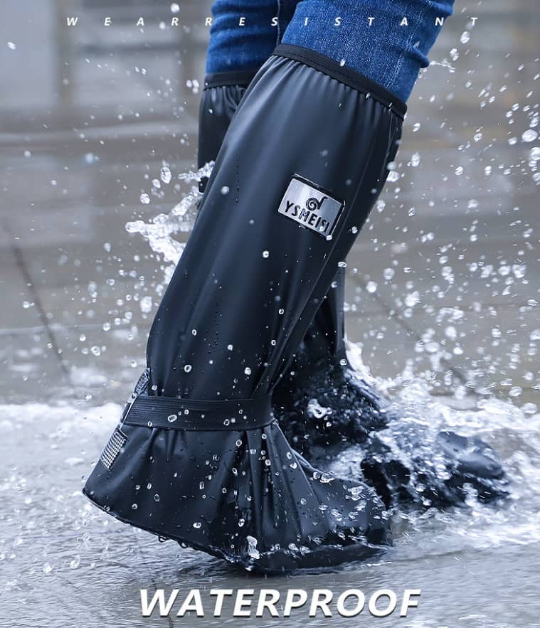 Knee-High Rain & Snow Shoe Covers – Waterproof with Side Zip