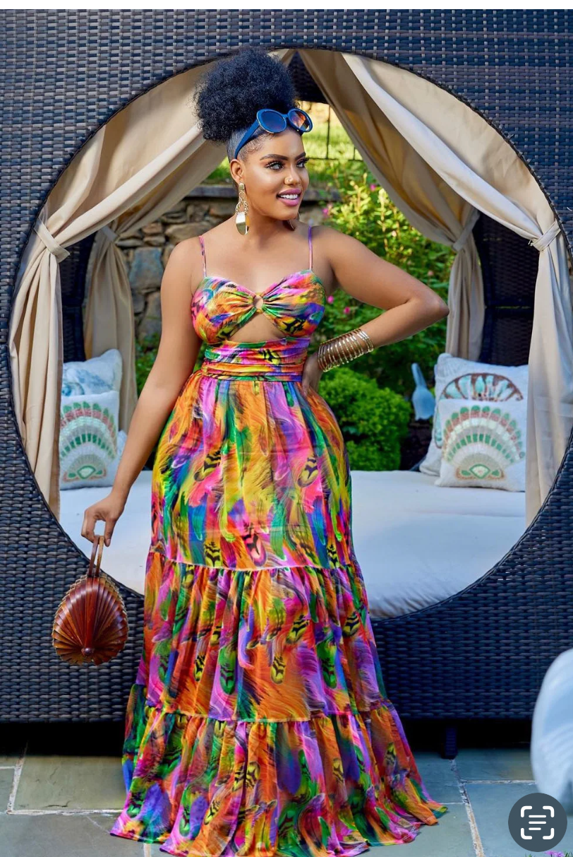 Flowy multicolored Summer dress