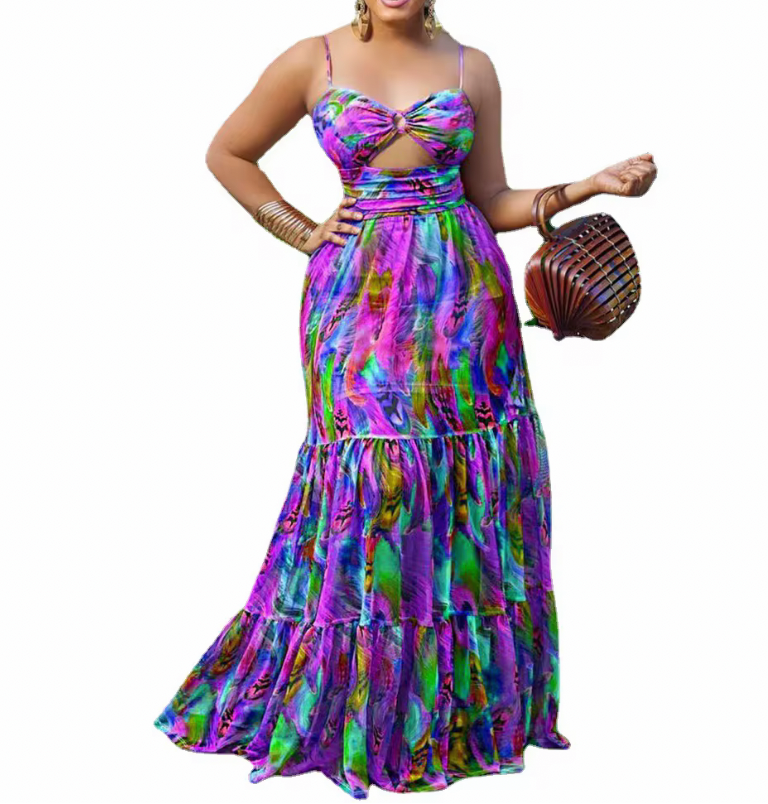 Flowy multicolored Summer dress