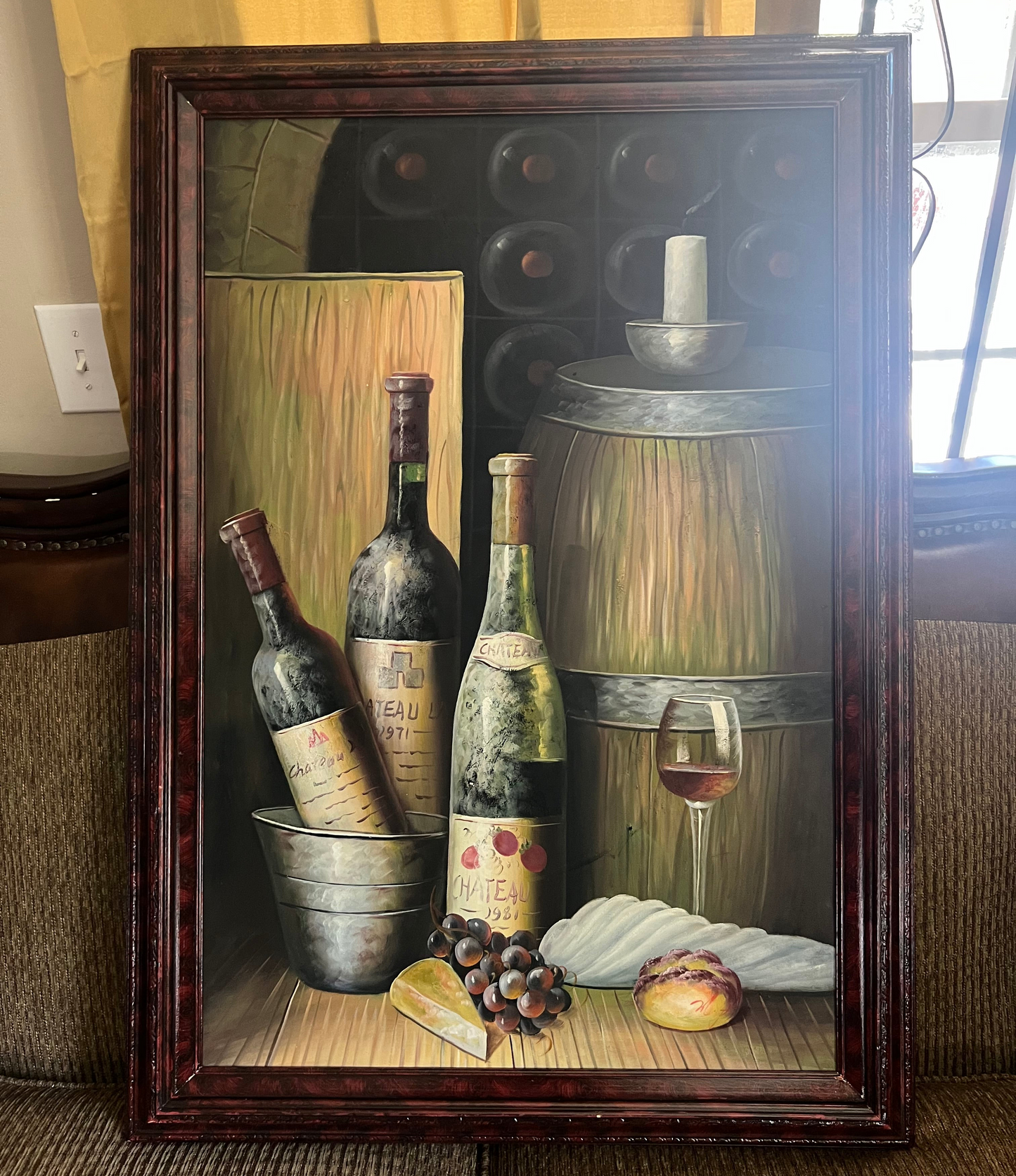 Beautiful Painting of wine bottles together
