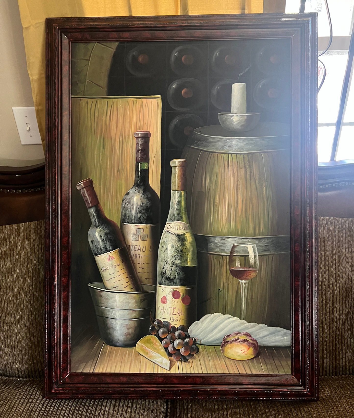 Beautiful Painting of wine bottles together