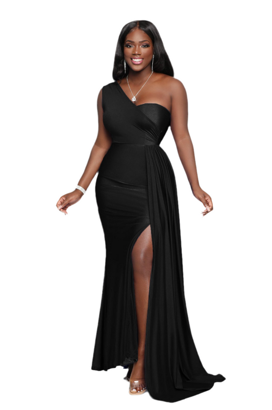 Sleek elegant black dress