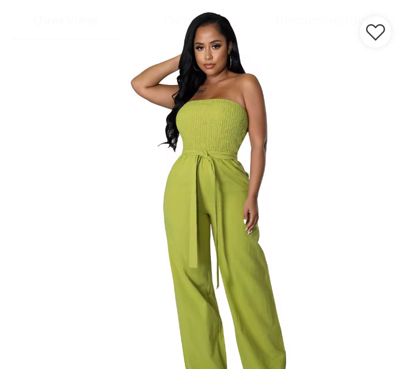 Elegant strapless backless romper high waist wide jumpsuit