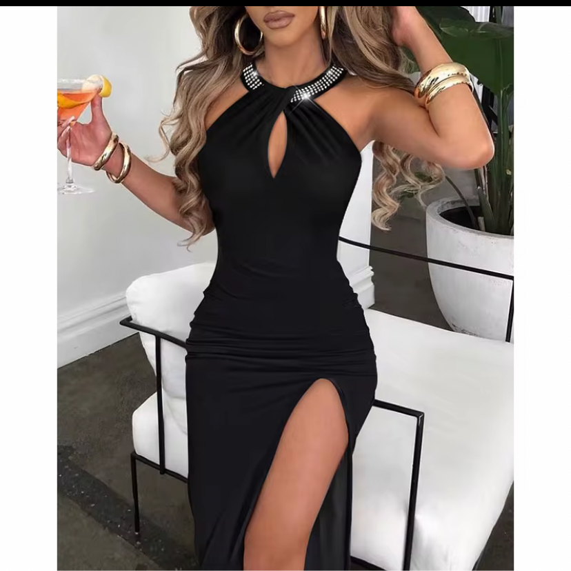 long elegant black dress