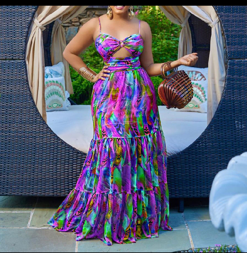 Flowy multicolored Summer dress