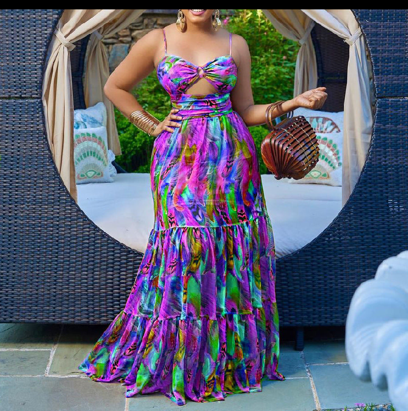 Flowy multicolored Summer dress