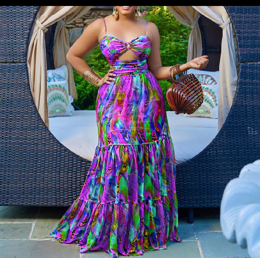 Flowy multicolored Summer dress