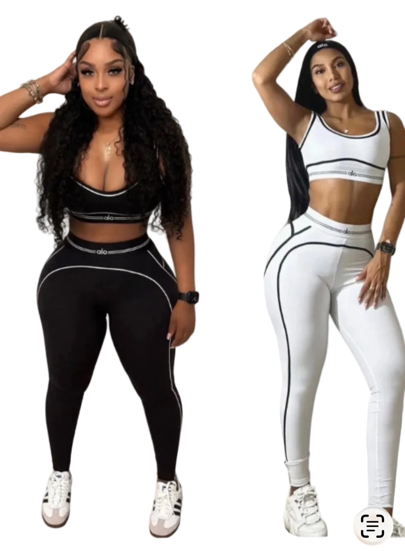 Sculpted Contrast Activewear Set