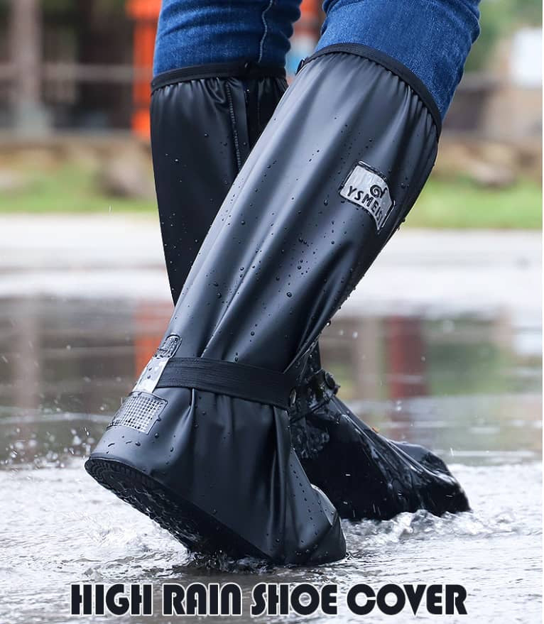 Knee-High Rain & Snow Shoe Covers – Waterproof with Side Zip