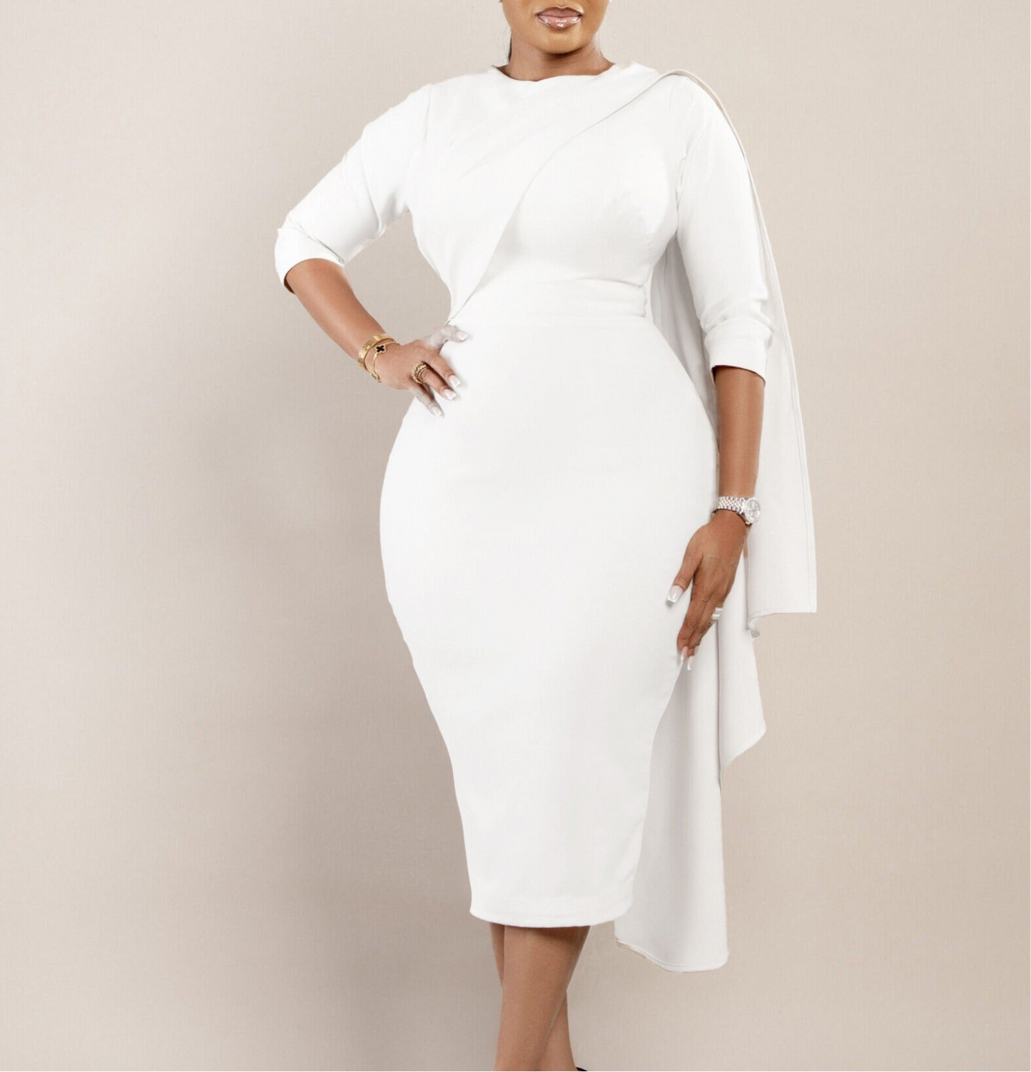 Office lady slim fit pencil dress