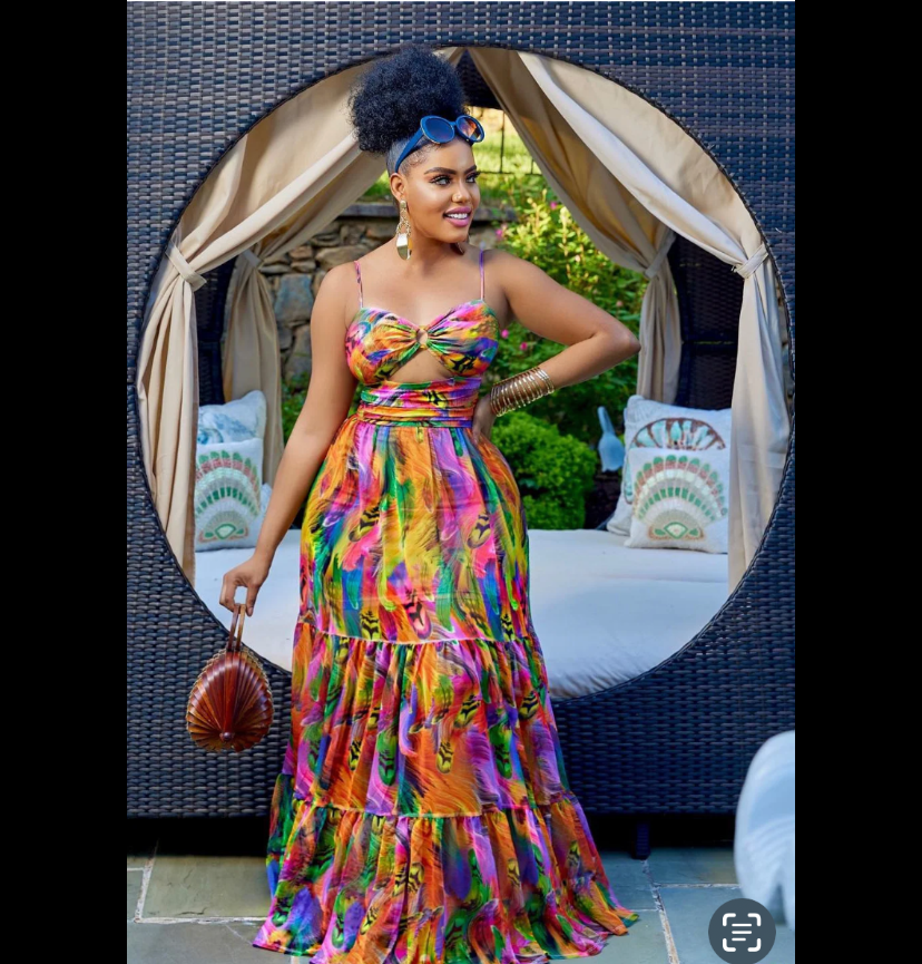 Flowy multicolored Summer dress