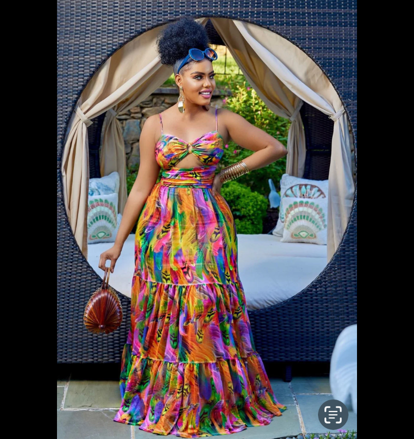 Flowy multicolored Summer dress