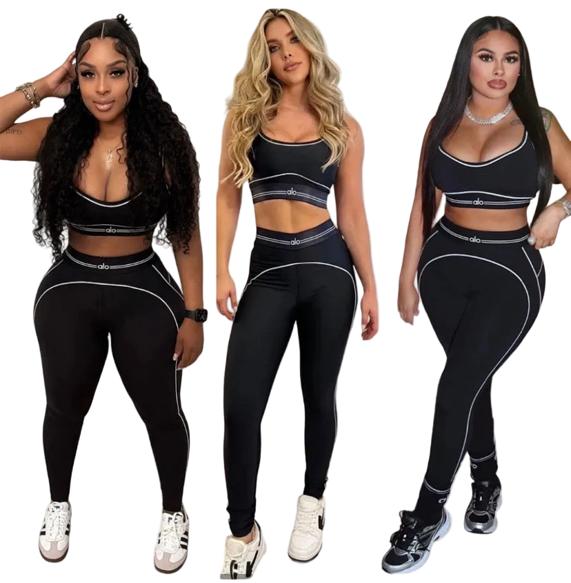 Sculpted Contrast Activewear Set