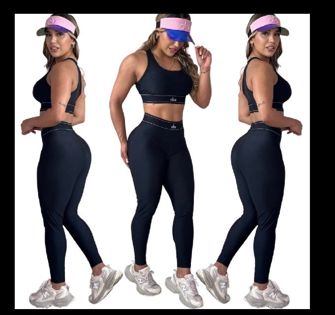 Bold Logo Crop Tee Legging Set