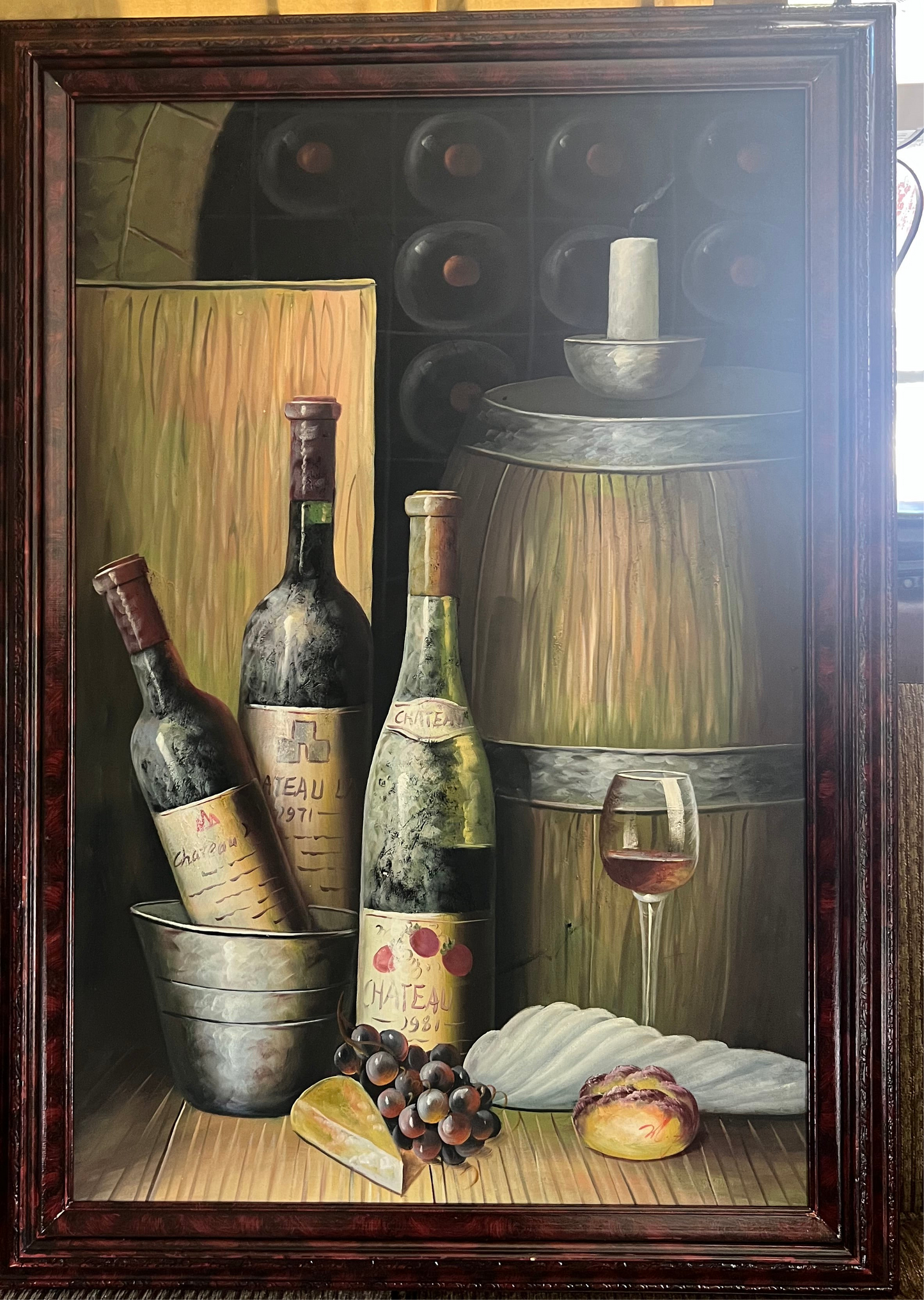 Beautiful Painting of wine bottles together