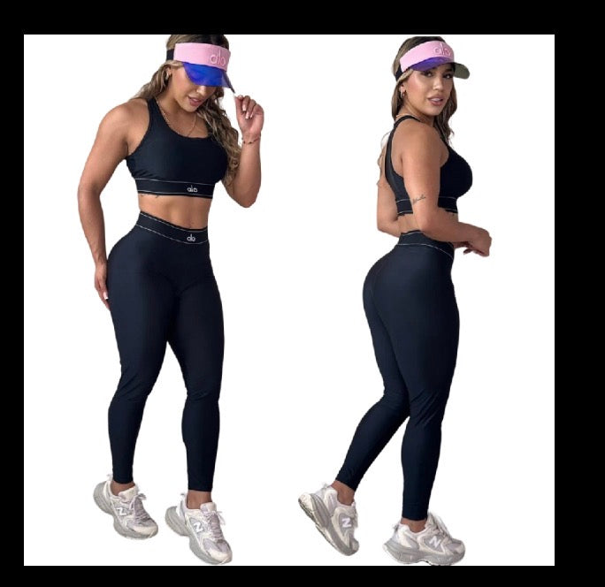 Bold Logo Crop Tee Legging Set