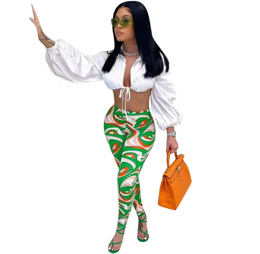 Women's Autumn Printing Two Piece Sets Women Clothing