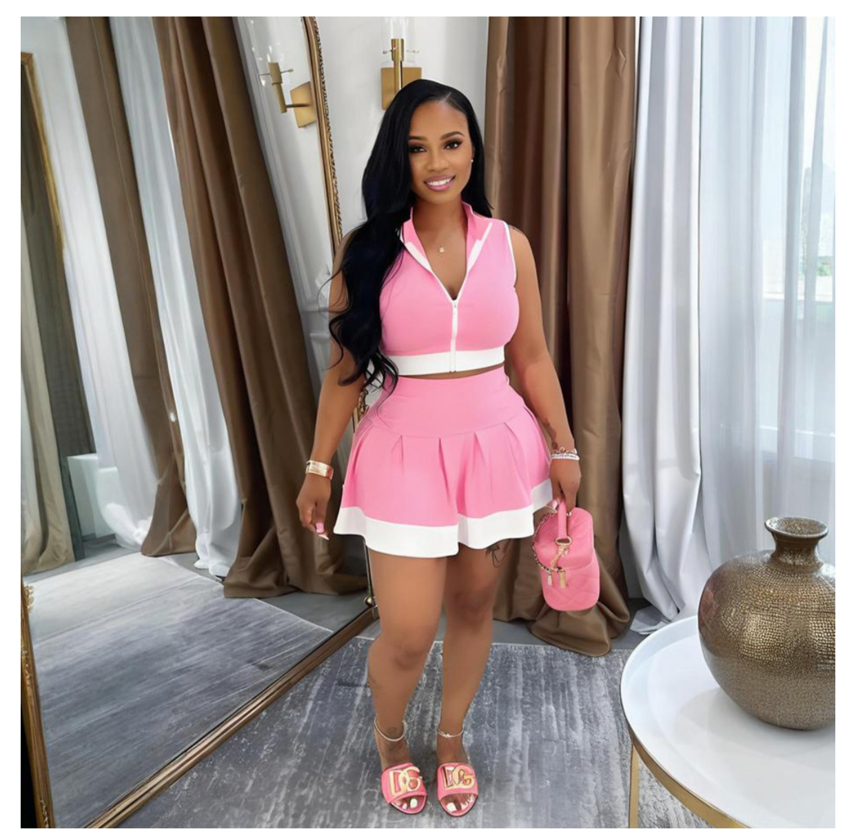 Structured Elegance Midi Dress