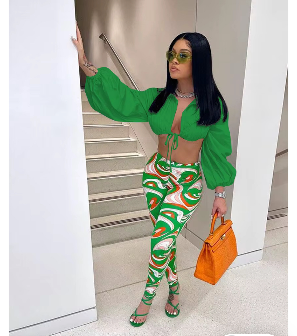 Women's Autumn Printing Two Piece Sets Women Clothing