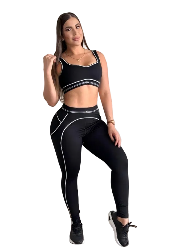 Sculpted Contrast Activewear Set