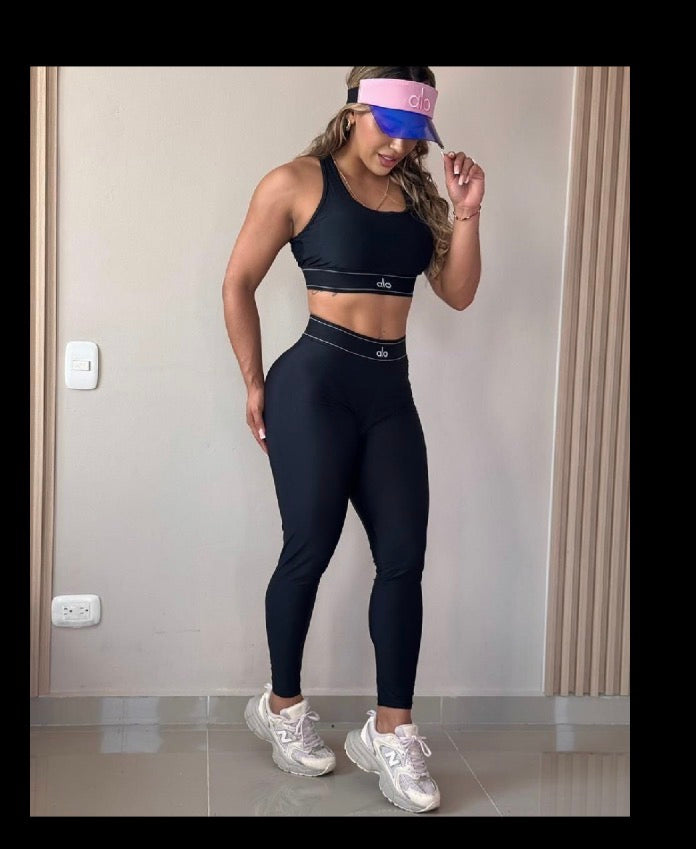 Bold Logo Crop Tee Legging Set