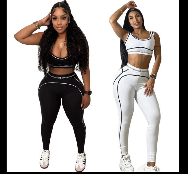 Sculpted Contrast Activewear Set
