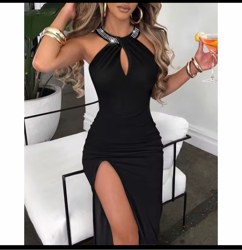 long elegant black dress
