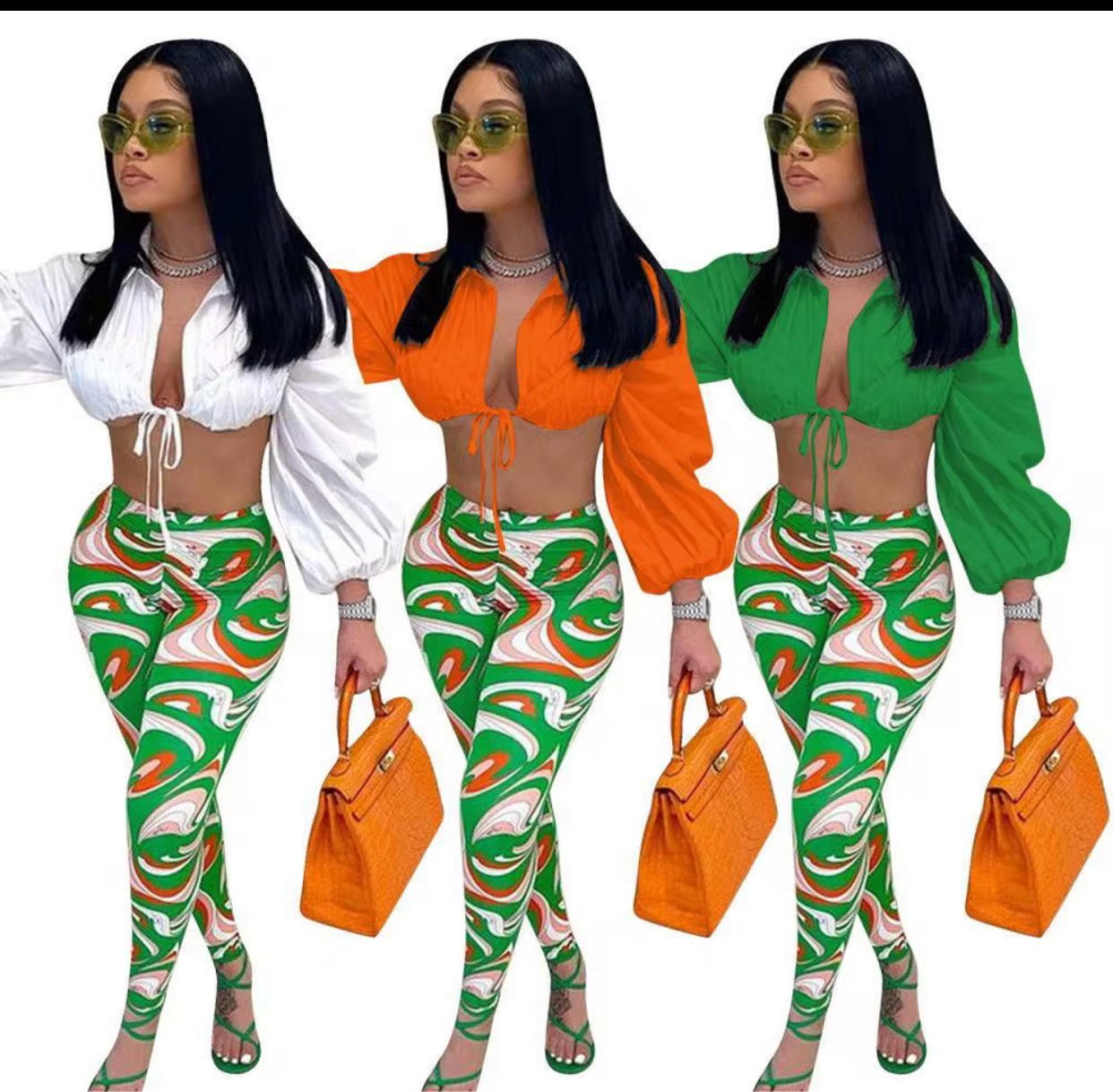 Women's Autumn Printing Two Piece Sets Women Clothing