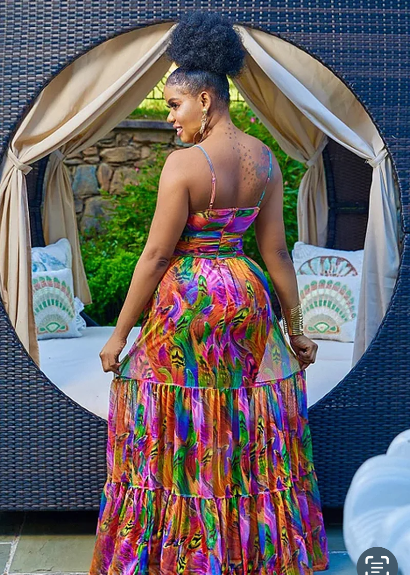 Flowy multicolored Summer dress