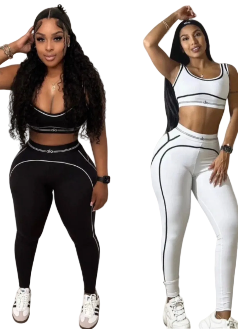 Sculpted Contrast Activewear Set