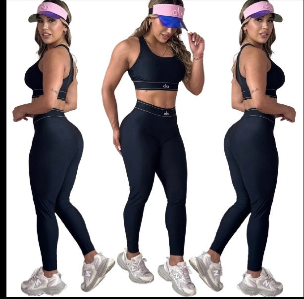 Bold Logo Crop Tee Legging Set