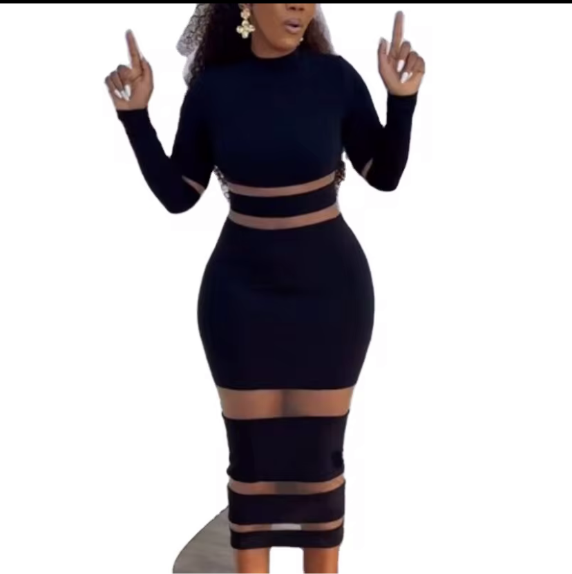 one piece long sleeve turtleneck evening party dress