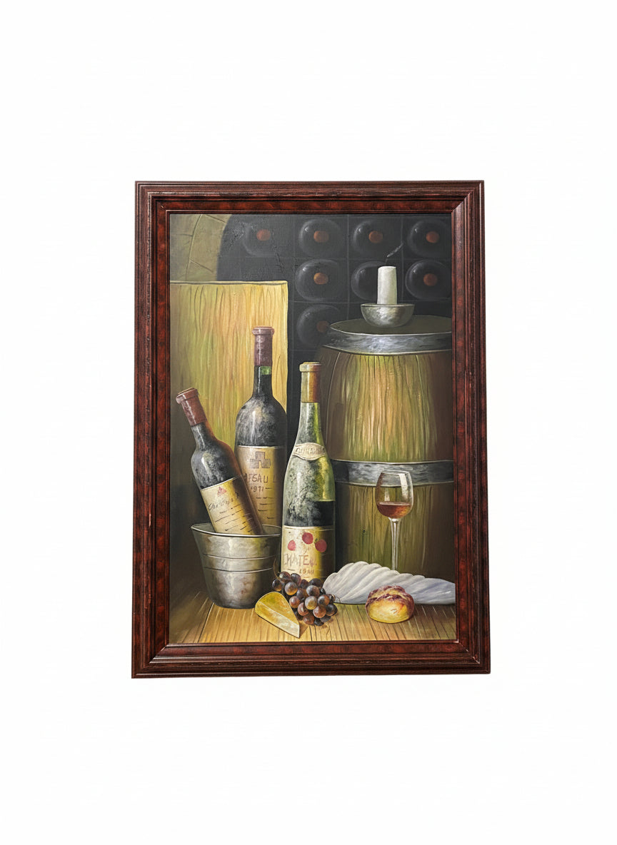 Beautiful Painting of wine bottles together