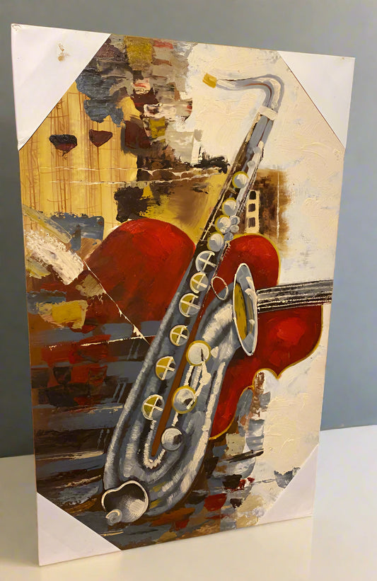 Beautiful Abstract painting of a Saxophone