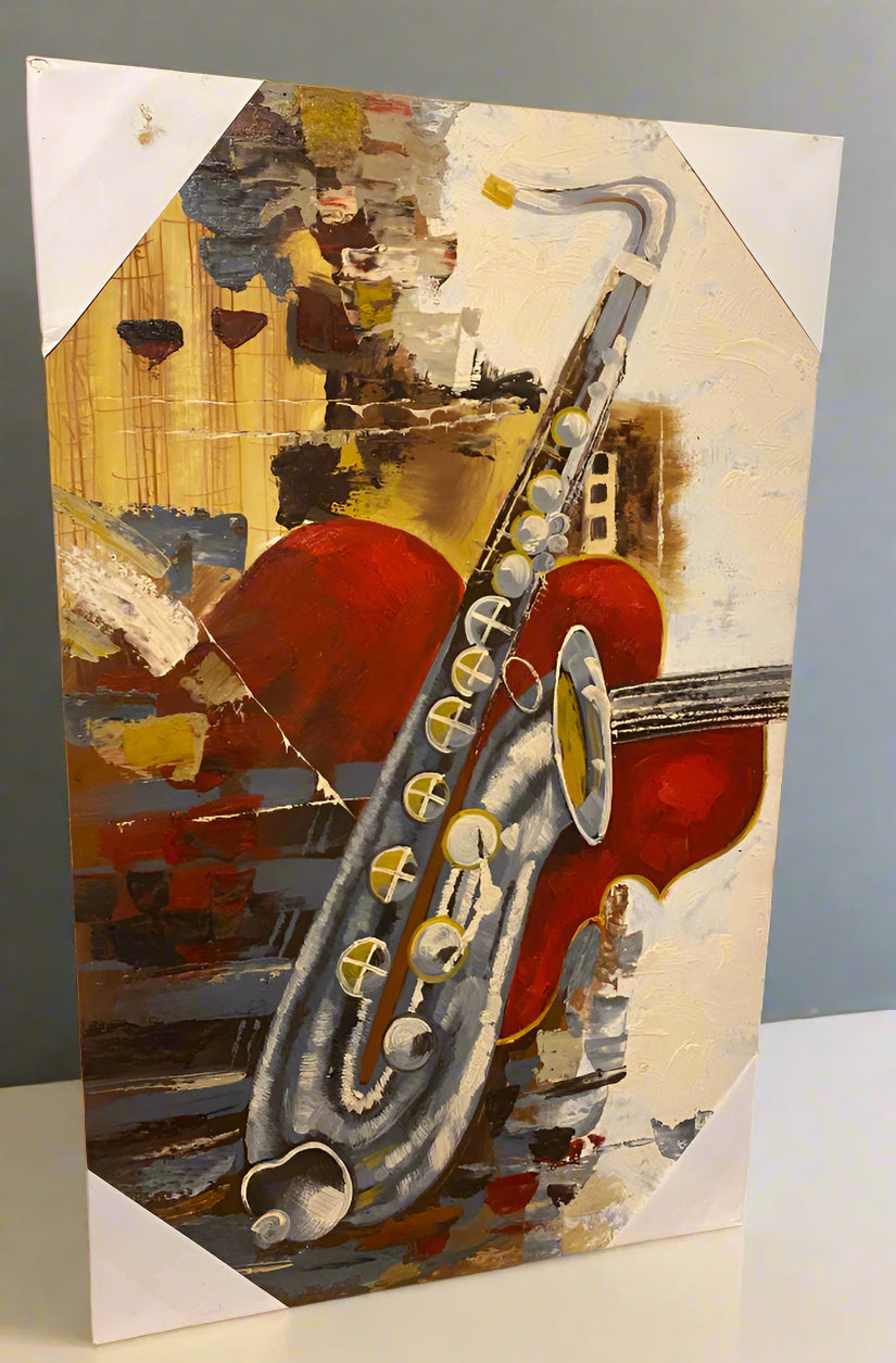 Beautiful Abstract painting of a Saxophone