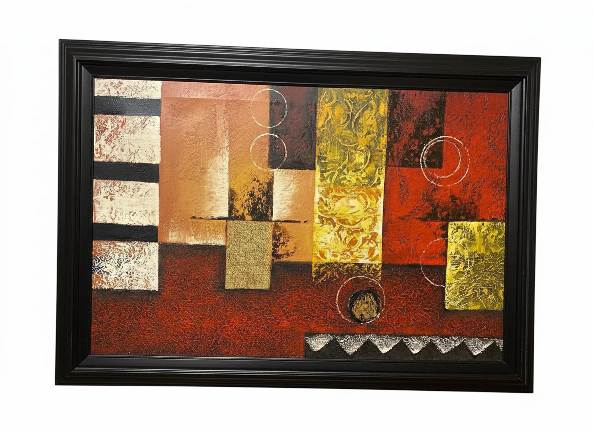 Abstract painting of squares