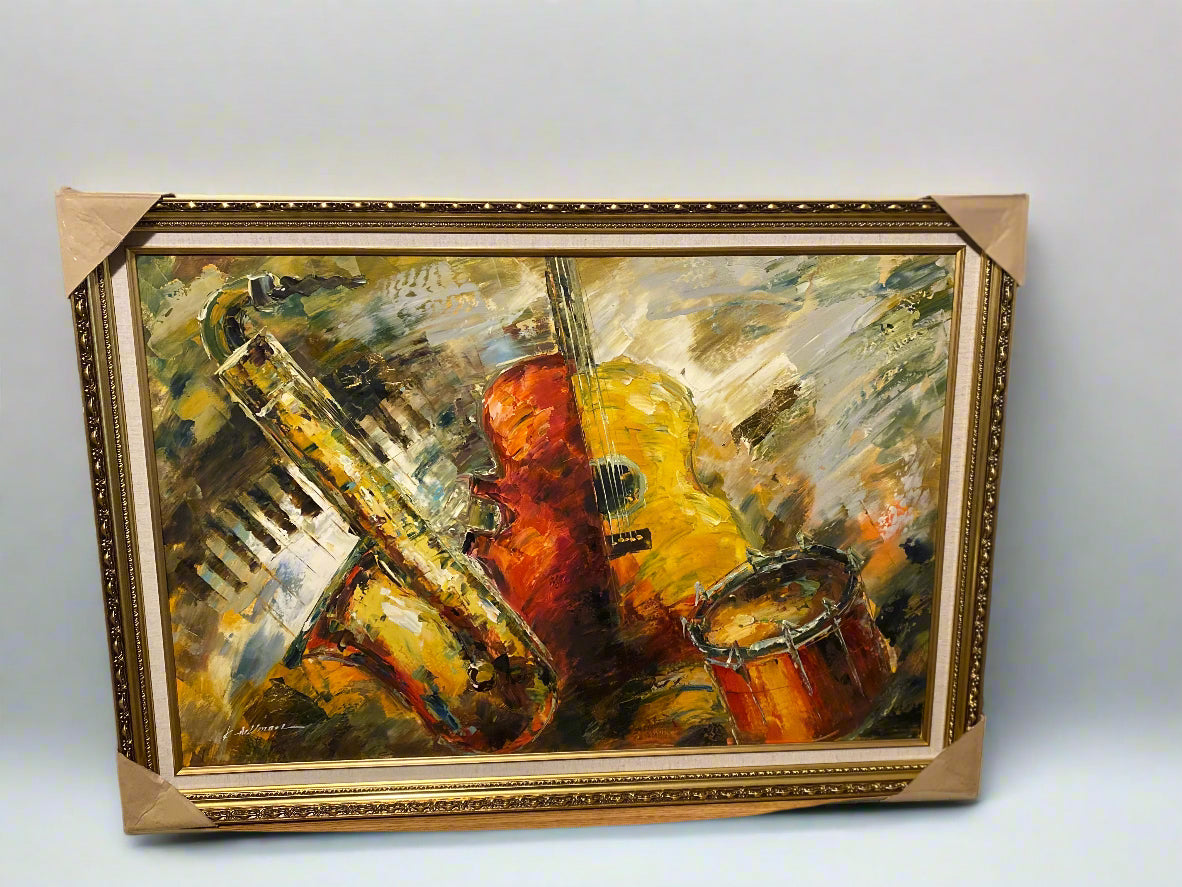 Beautiful Abstract painting of instruments
