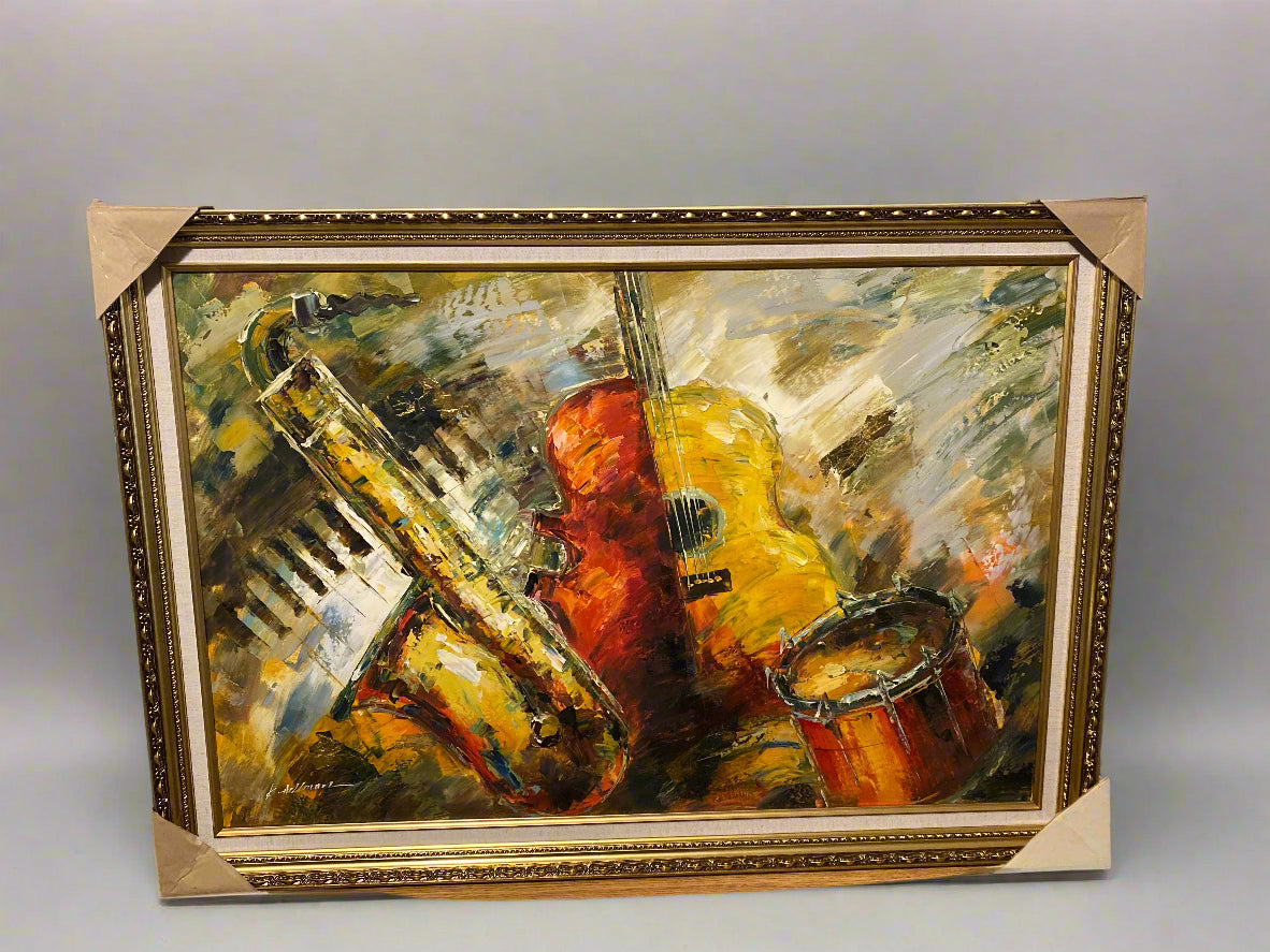 Beautiful Abstract painting of instruments