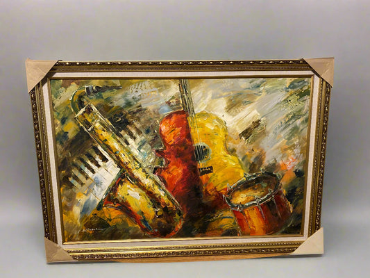 Beautiful Abstract painting of instruments