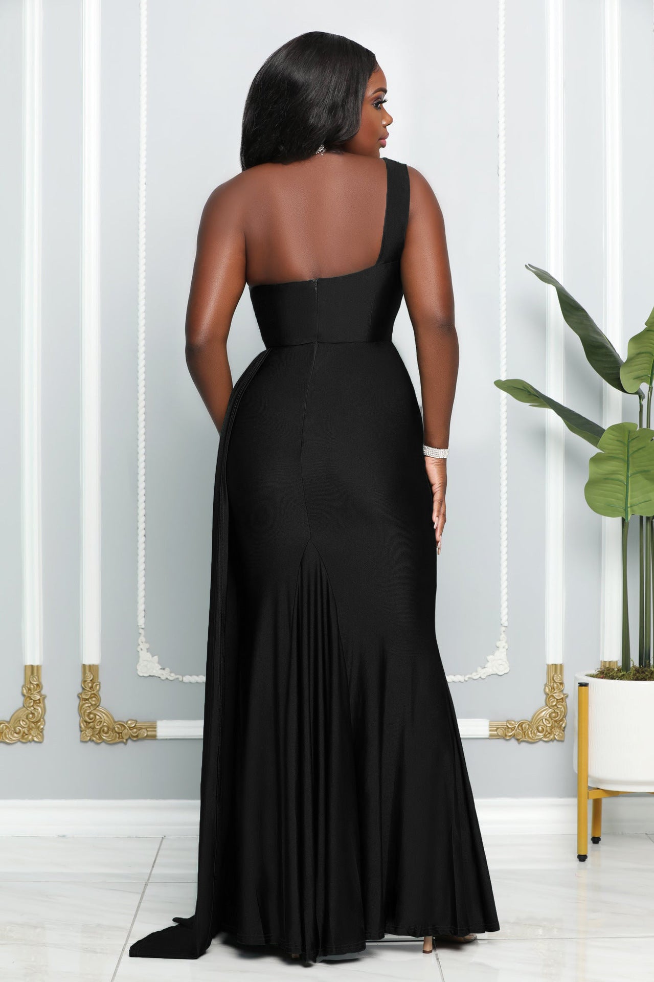 Sleek elegant black dress