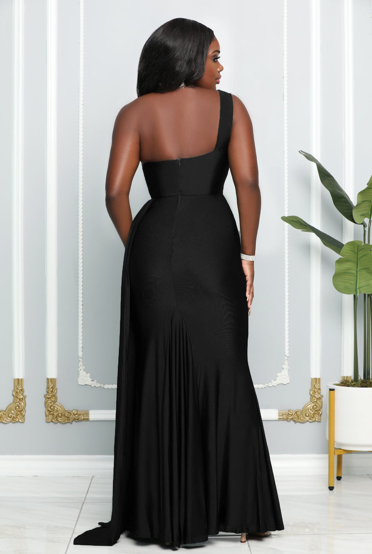 Sleek elegant black dress